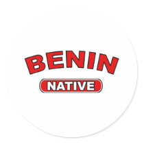 Benin Native Round Stickers
