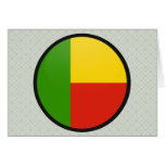 Benin quality Flag Circle Card