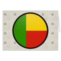 Benin quality Flag Circle Card