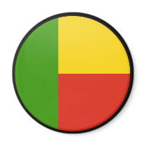 Benin quality Flag Circle Magnet