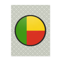 Benin quality Flag Circle Postcards