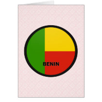 Benin Roundel quality Flag Greeting Card