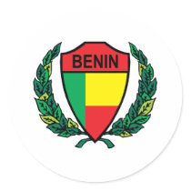 Benin Round Sticker