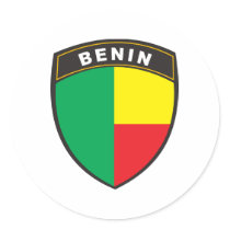 Benin Round Stickers