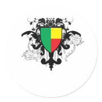 Benin Round Sticker