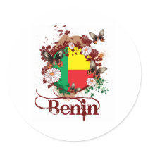 Benin Round Stickers
