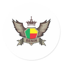 Benin Round Stickers