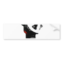 Benin Trendy Peace Sign with Beninese map Bumper Stickers