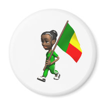 Beninese Girl Refrigerator Magnets
