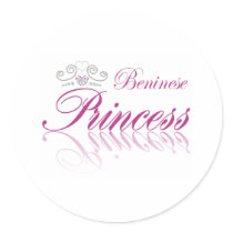 Beninese Princess Round Stickers