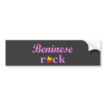 Benineses Rock - Cute Pink Bumper Stickers