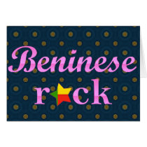 Benineses Rock - Cute Pink Greeting Card