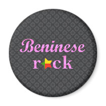 Benineses Rock - Cute Pink Magnet