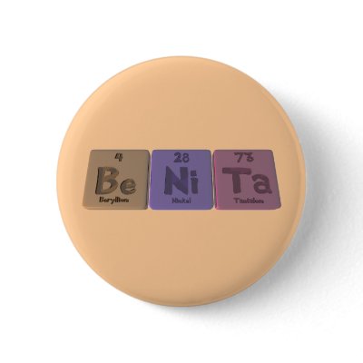 Benita as Beryllium Nickle  Tantalum Buttons by ChemicalWords