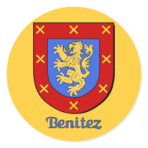 Benitez Family Shield Stickers by NameShack Benitez Family Shield Stickers