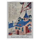 Benjamin Franklin and lightning Ukiyoe Greeting Cards