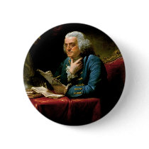 Benjamin Franklin by David Martin done in 1767 Pinback Buttons