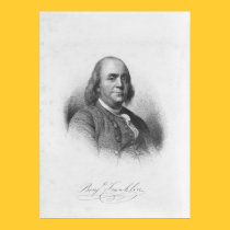 BENJAMIN FRANKLIN by Henry Bryan Hall posters