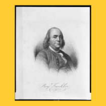 BENJAMIN FRANKLIN by Henry Bryan Hall posters