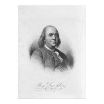BENJAMIN FRANKLIN by Henry Bryan Hall posters