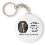 Benjamin Franklin Composes Himself Wiser Than Keychain