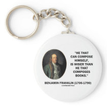 Benjamin Franklin Composes Himself Wiser Than Keychain