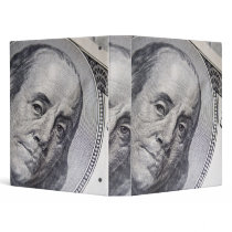 Benjamin Franklin Face Vinyl Binders