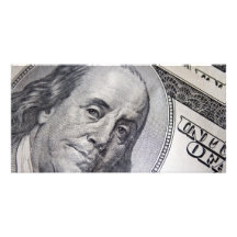 Benjamin Franklin Face Custom Photo Card