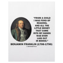 Benjamin Franklin Fond Of Reading Money Quote Letterhead Template
