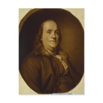 Benjamin Franklin Head and Shoulders Portrait Postcards