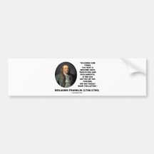 Benjamin Franklin Idleness Pride Tax Heavier Hand Bumper Sticker