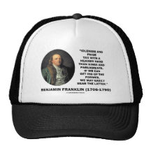 Benjamin Franklin Idleness Pride Tax Heavier Hand Mesh Hat
