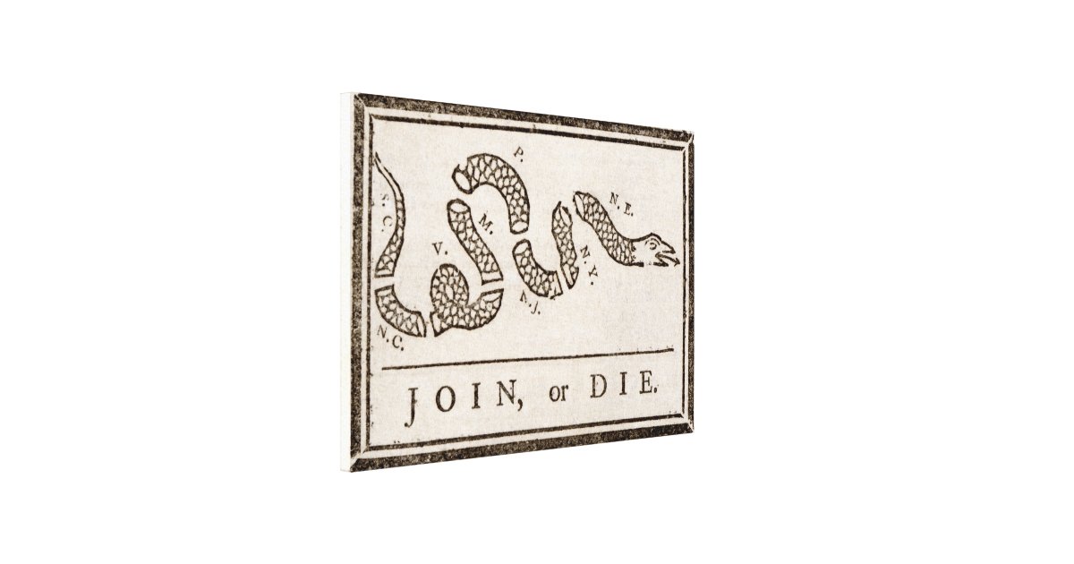 Benjamin Franklin Join Or Die Cartoon Poster Canvas Print Zazzle benjamin-franklin-join-or-die-cartoon-poster-canvas-print-zazzle