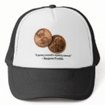 Benjamin Franklin - Money Quotes Trucker Hat