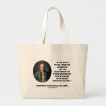 Benjamin Franklin Not Be Forgotten Reading Writing Canvas Bags