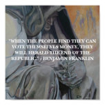 poster us president republic, benjamin franklin,