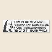 Benjamin Franklin Quote Bumpert Sticker