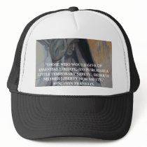 Benjamin Franklin Quote - Hat by seapearls Benjamin Franklin Quote - Hat