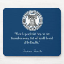 Benjamin Franklin Quote (Money) Mousepad