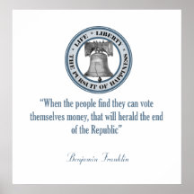 Benjamin Franklin Quote (Money) Posters