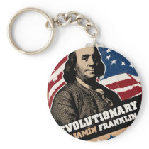 Benjamin Franklin Revolutionary Keychain