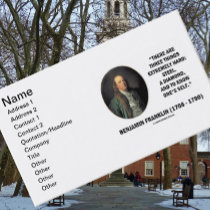 Benjamin Franklin Three Things Extremely Hard Business Card Template