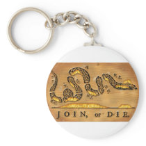 Benjamin Franklin's Join Or Die Political Cartoon Keychain