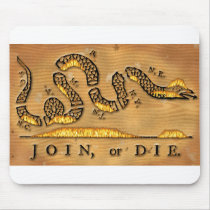 Benjamin Franklin's Join Or Die Political Cartoon Mousepad
