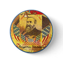 Benjamin Harrison - Button