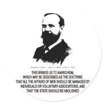 Benjamin Tucker Round Stickers