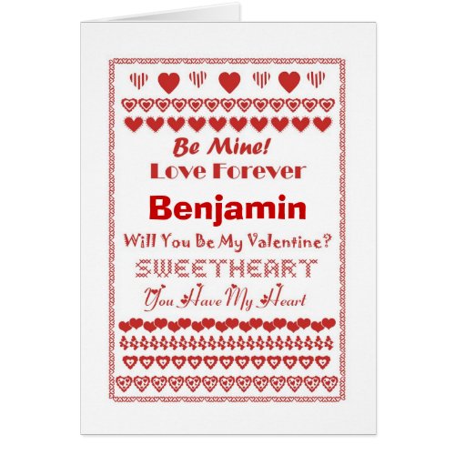 Benjamin Valentine's Day Hearts Hearts Hearts