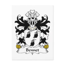 Bennet Family Crest Post Cards