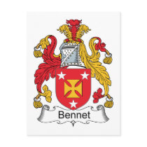 Bennet Family Crest Post Cards