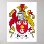 Bennet Family Crest posters